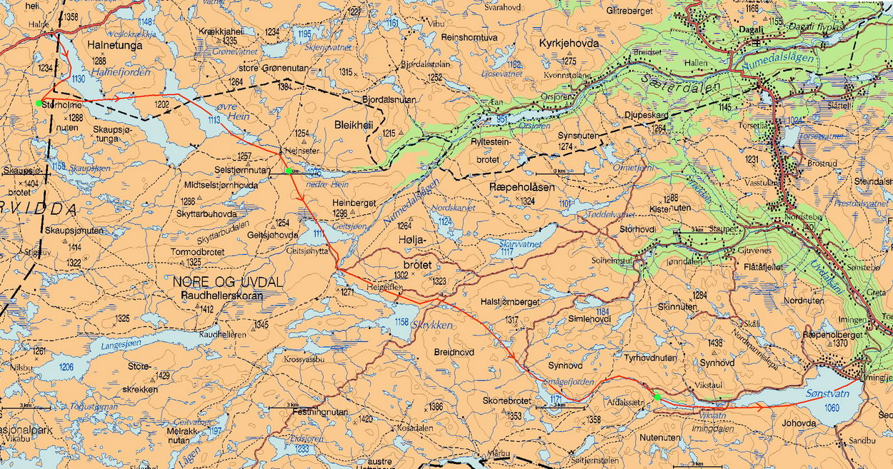 Kart_Halne_Imingfjell